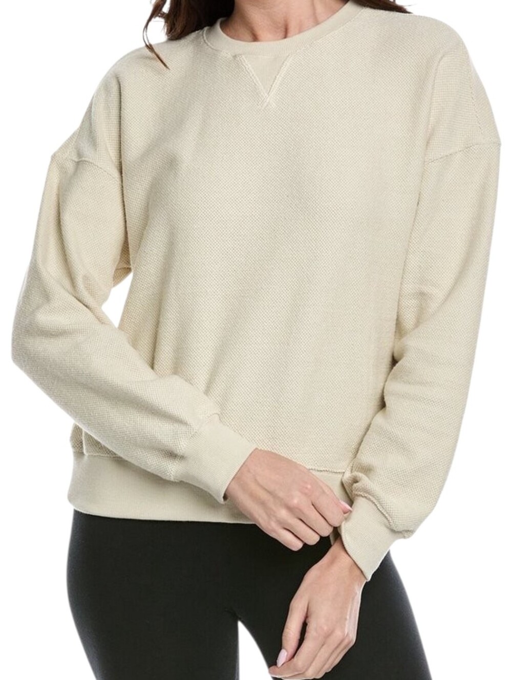 Spiritual Gangster Andi Sweatshirt Birch Beige XS NWT Minimal Lounge Pullover